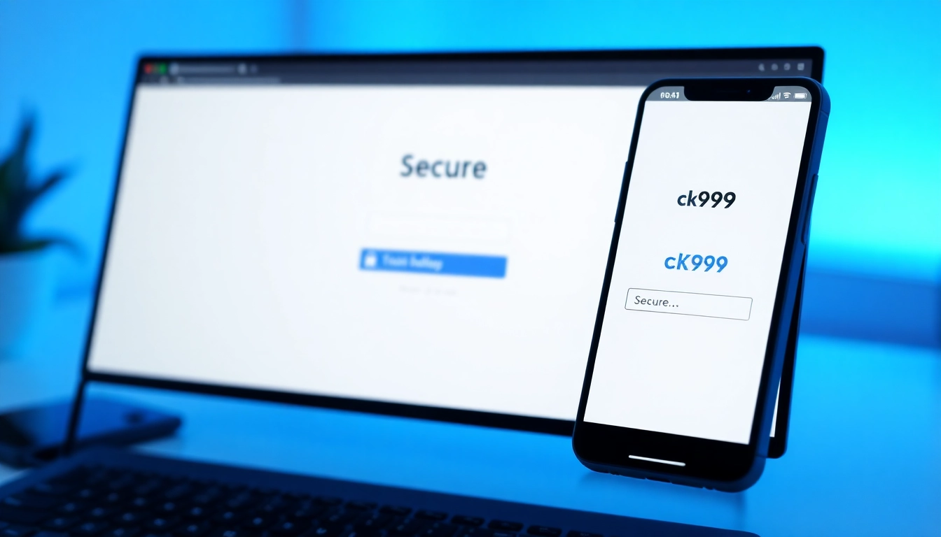 Guided step-by-step ck999 login process on a sleek device, highlighting ease of access and security for online gambling enthusiasts.