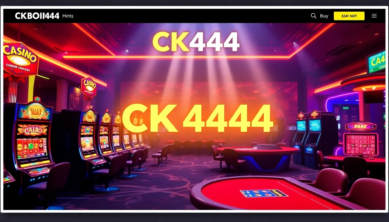 Engaging screenshot of CK4444 net platform showcasing vibrant casino games and sleek user interface for online gaming excellence.