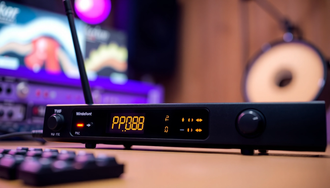 PG88 wireless microphone receiver in professional audio setup, highlighting its design and signal features for clear sound transmission.