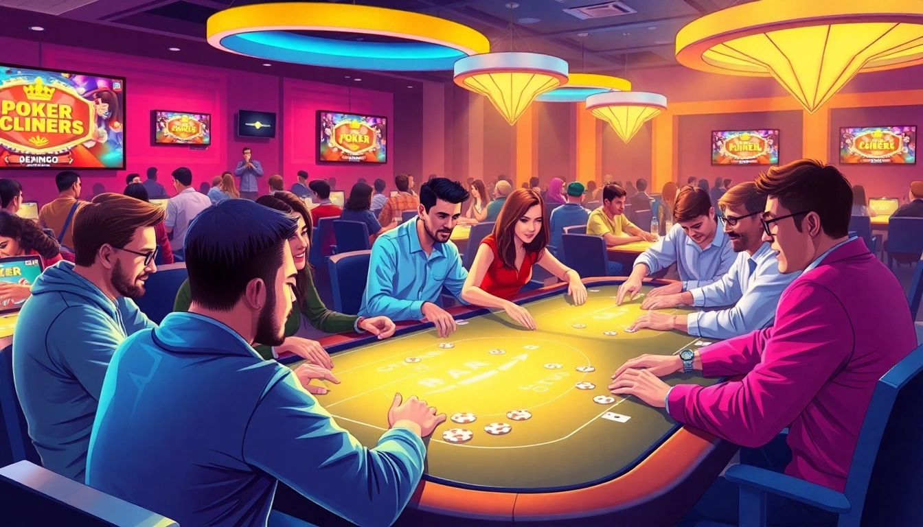 Join leading Pokerbros clubs with large player communities and top-tier games, in a lively online poker setting accessible on mobile devices.